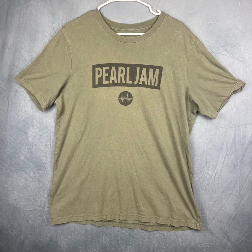 Pearl Jam 2022 Tour Shirt Band Rock Soft Army Green Medium EE-04